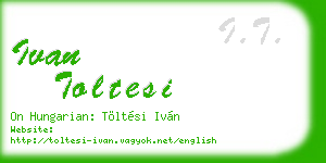 ivan toltesi business card